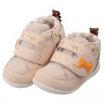 (12.5~14.5公分)Moonstar日本Carrot蝴蝶結卡其色寶寶機能學步鞋P#KU3NW*GXX