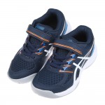 (17.5~22公分)asics亞瑟士UPCOURT海藍橘膠底兒童機能運動鞋羽球鞋C#KU3NB*XBB