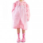 (S~XXL公分)星星公主輕紗粉色兒童雨衣