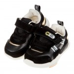 (14~16.5公分)BABYVIEW特選皮面黑色寶寶機能學步鞋