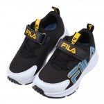 (16~19公分)FILA康特杯系列黑色兒童輕量慢跑運動鞋P...