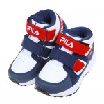 (16~24公分)FILA經典中筒藍紅色兒童機能運動鞋R#L...