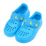 (15~20公分)FILA輕便寶藍色兒童休閒鞋洞洞鞋R#JD...