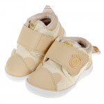 (12.5~15公分)日本IFME童趣小熊毛巾黃色超輕量寶寶機能學步鞋