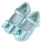 (16~21公分)藍寶石立體蝴蝶結水藍色兒童公主鞋P#FG3...