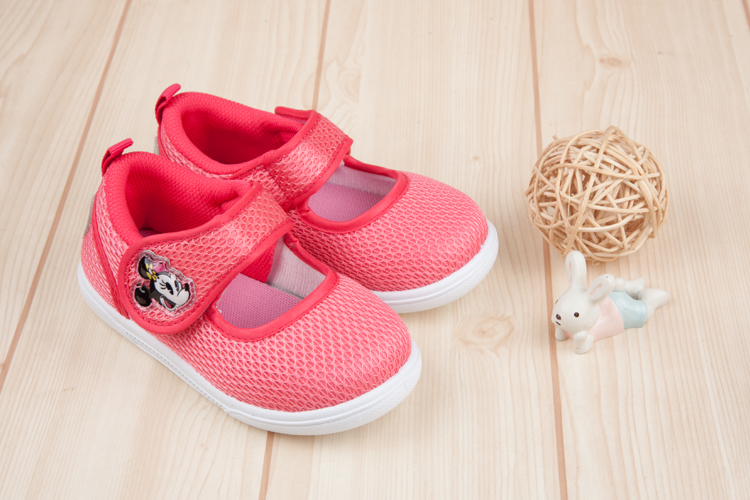 Disney米老鼠米妮粉色透氣休閒鞋室內鞋