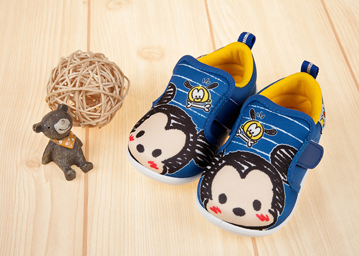 Disney迪士尼塗鴉Q米奇藍色寶寶休閒鞋