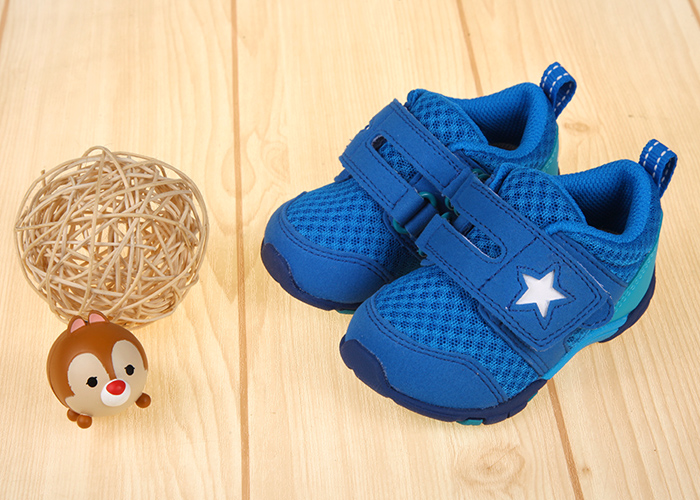 Moonstar日本水藍之星透氣止滑寶寶機能學步鞋