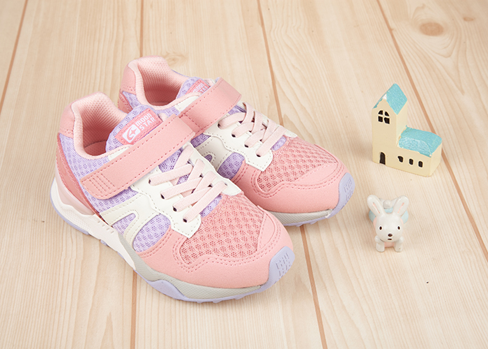 Moonstar日本Hi系列紫粉色兒童機能運動鞋