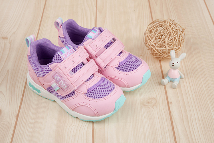 Moonstar日本3E寬楦速乾粉紫色兒童機能運動鞋