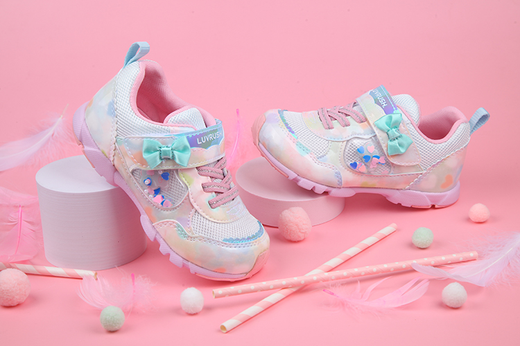 Moonstar日本甜心女孩果凍熊白色競速兒童機能運動鞋