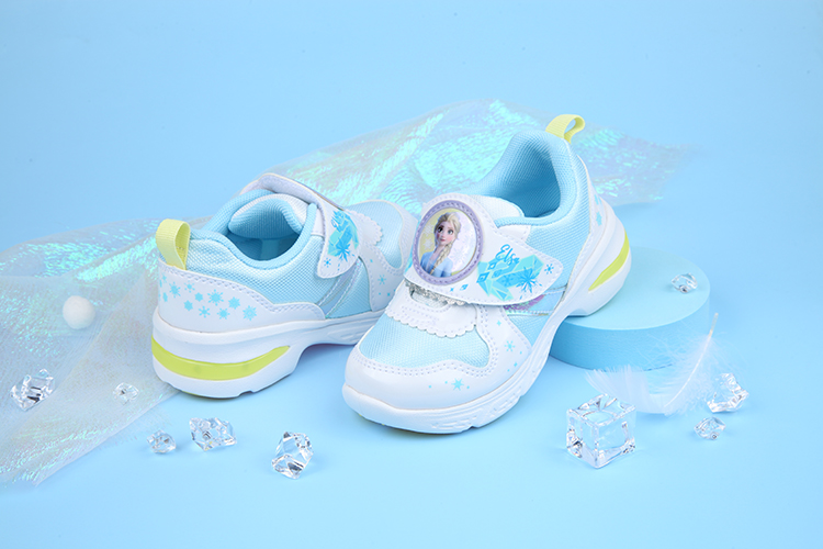 Moonstar冰雪奇緣二代LED電燈白色兒童機能運動鞋