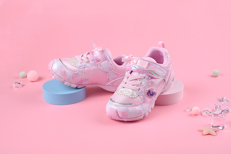 Moonstar日本LUVRUSH夢幻粉兒童機能運動鞋