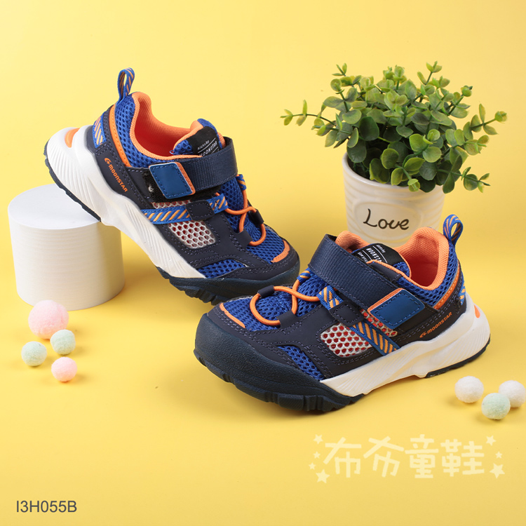 Moonstar日本CN系列藍色兒童機能滑步車鞋