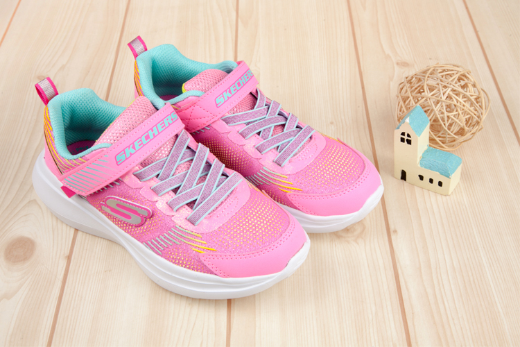  SKECHERS_GO_RUN_FAST亮點桃粉兒童運動鞋