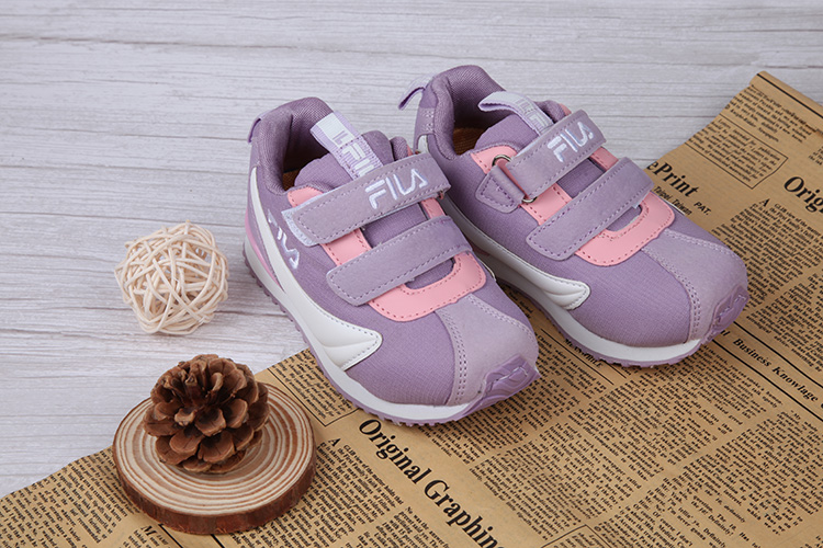 FILA康特杯系列義式金典藕紫色兒童慢跑鞋