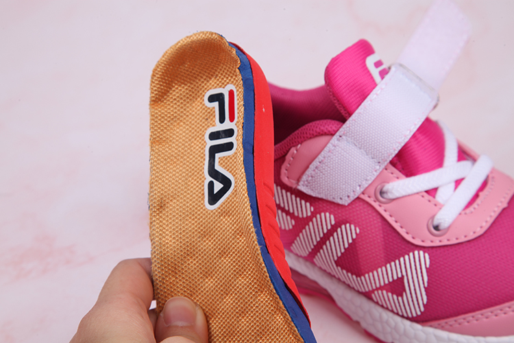 FILA康特杯慢跑輕量粉紅兒童氣墊運動鞋