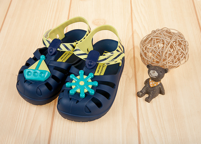 Ipanema海上小英雄藍黃色寶寶護趾涼鞋香香鞋
